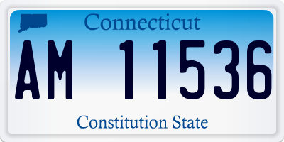 CT license plate AM11536