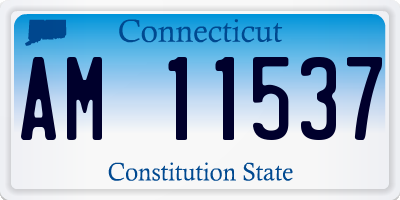 CT license plate AM11537
