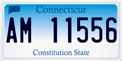 CT license plate AM11556