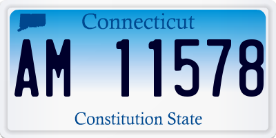 CT license plate AM11578