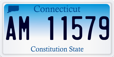 CT license plate AM11579
