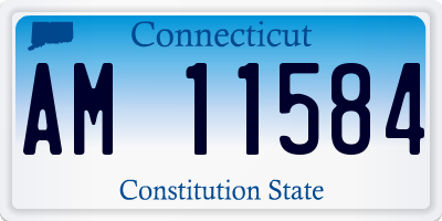 CT license plate AM11584