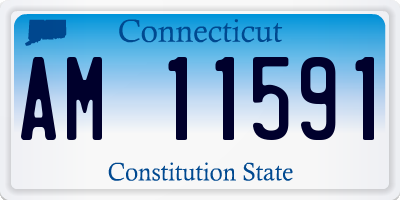 CT license plate AM11591
