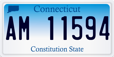 CT license plate AM11594