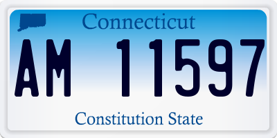 CT license plate AM11597