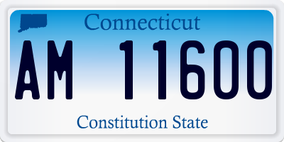 CT license plate AM11600