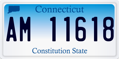 CT license plate AM11618