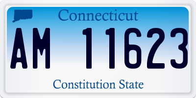 CT license plate AM11623