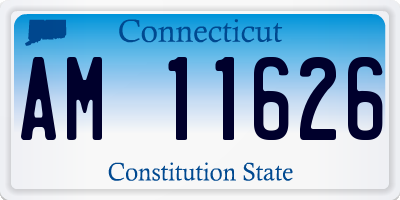 CT license plate AM11626