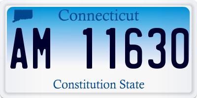 CT license plate AM11630