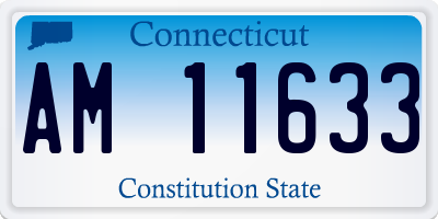 CT license plate AM11633
