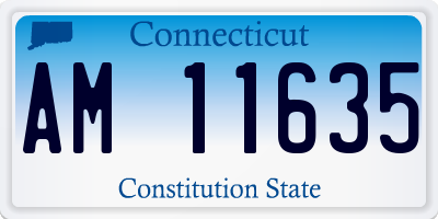 CT license plate AM11635