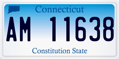 CT license plate AM11638