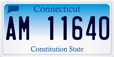 CT license plate AM11640