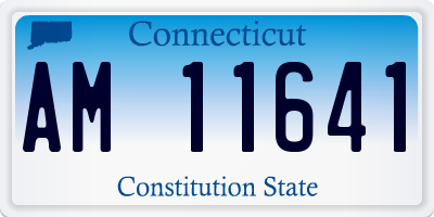 CT license plate AM11641
