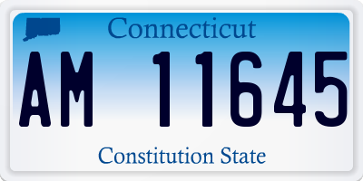 CT license plate AM11645