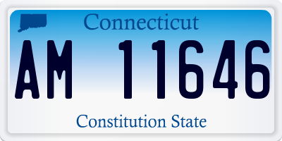 CT license plate AM11646