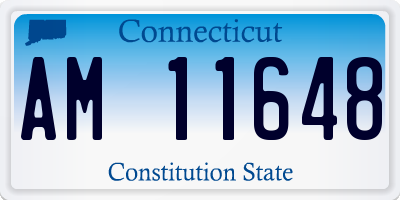 CT license plate AM11648