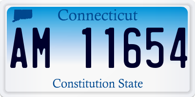 CT license plate AM11654