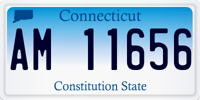 CT license plate AM11656