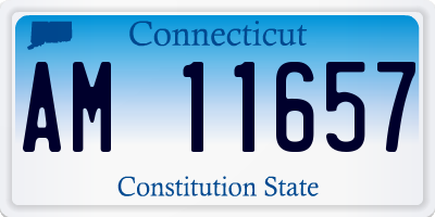 CT license plate AM11657