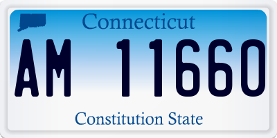 CT license plate AM11660