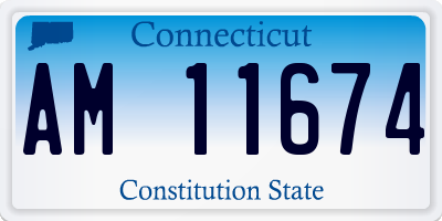 CT license plate AM11674