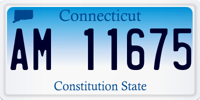 CT license plate AM11675