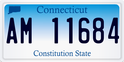 CT license plate AM11684