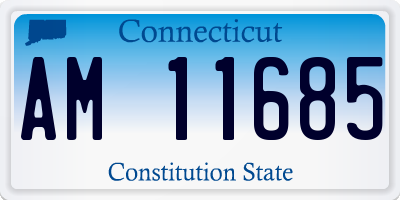 CT license plate AM11685