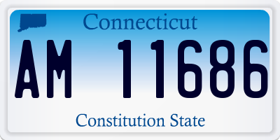 CT license plate AM11686