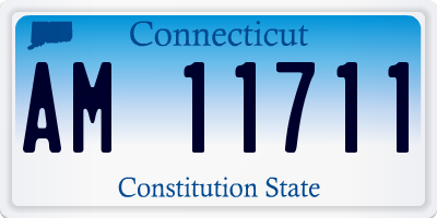 CT license plate AM11711
