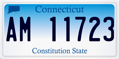 CT license plate AM11723