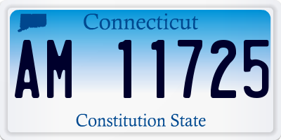 CT license plate AM11725