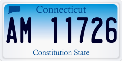 CT license plate AM11726
