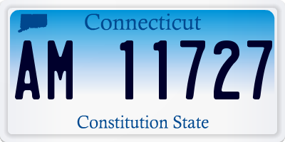 CT license plate AM11727