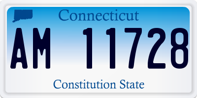 CT license plate AM11728