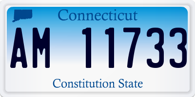 CT license plate AM11733