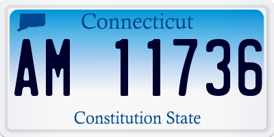 CT license plate AM11736