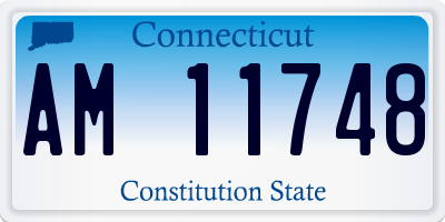 CT license plate AM11748