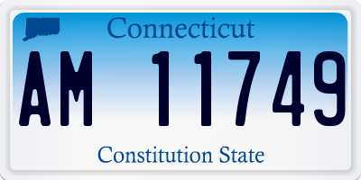 CT license plate AM11749