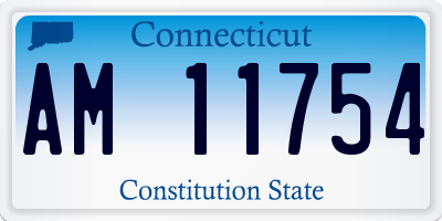 CT license plate AM11754