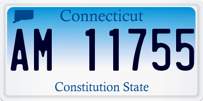 CT license plate AM11755