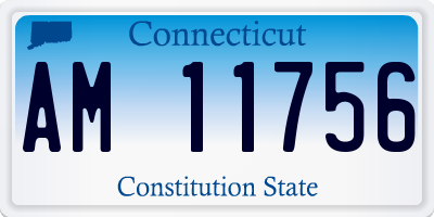 CT license plate AM11756