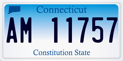 CT license plate AM11757