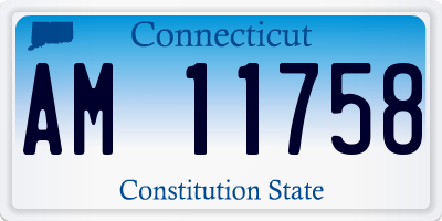 CT license plate AM11758