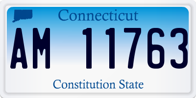 CT license plate AM11763
