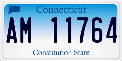CT license plate AM11764