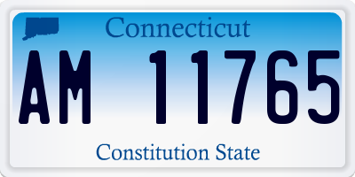 CT license plate AM11765