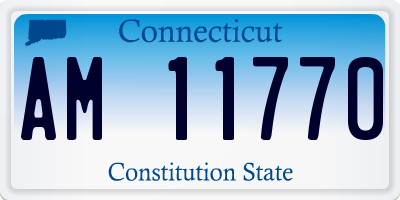 CT license plate AM11770